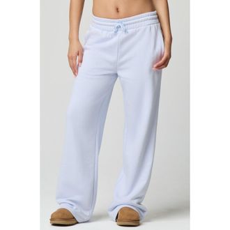 Florence By Mills Cozy Crush Wide Leg Sweatpants in Halogen Blue at Nordstrom, Size Xx-Large