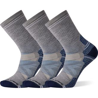 Smartwool 3-Pack Hike Full Cushion Crew Socks in Hike Light Gray at Nordstrom, Size X-Large
