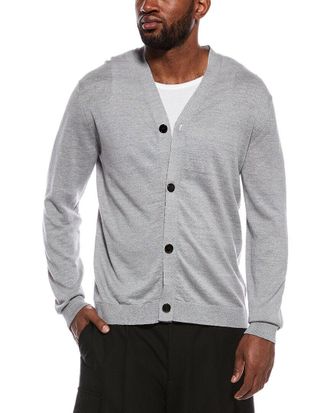 Theory Larus Corduroy Pacific Linen-Blend Cardigan