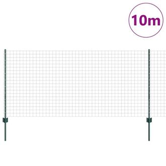 Berkfield Home Green Euro Fence with 5 U Posts Green 1x10 m Steel