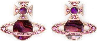 Vivienne Westwood Rina earrings - women - Brass - One Size - Pink