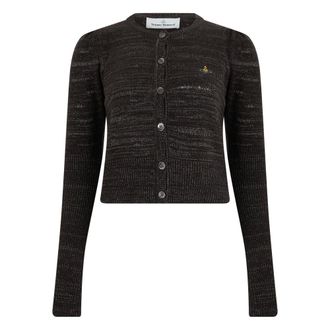 Vivienne Westwood Truien & Vesten, Dames, Bruin, S, Wol, Korte Gebreide Vest