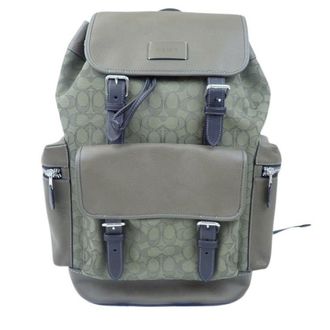 Coach Khaki Canvas Leather Backpack (Pre-Owned)