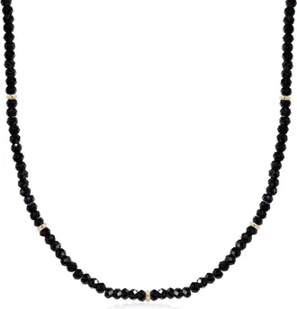 The Lovery Black Spinel Bead Necklace