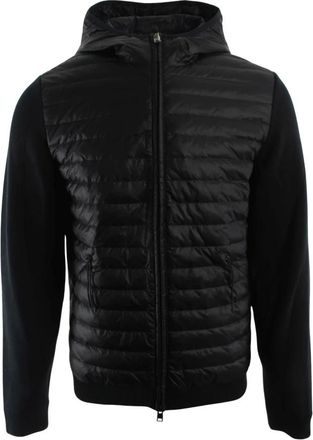 Woolrich Jassen, Heren, Zwart, M, Katoen, Allen Hybrid Jacket