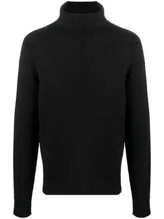 Palm Angels logo turtleneck jumper - Black