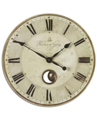 Uttermost Harrison Gray 23In Clock
