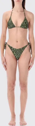Matine&eacute; Bikini zebrato a triangolo con allacciatura a nodi