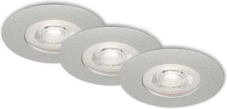 Briloner Set De 3 Empotrables Led Cromados 5w 460lm &Oslash; 9 Cm