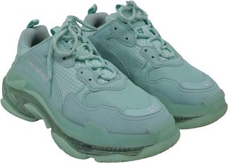 Balenciaga Womens Polyester Triple S Clear Sole Sneaker (Authentic Pre-Loved)