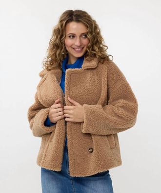 Esqualo Teddy Jacket In Brandy