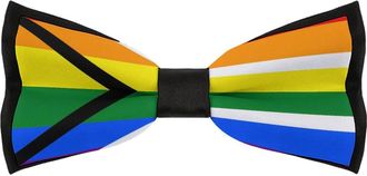 Generic Gay Flag of South Africa Bow Ties for Men Pre Tied Adjustable Clip On Necktie for Wedding Party