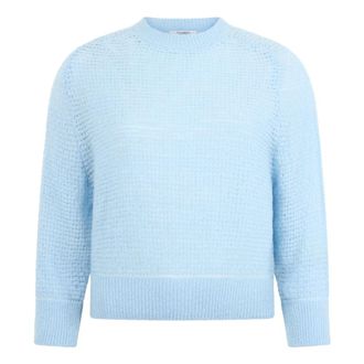 PESERICO Truien & Vesten, Dames, Blauw, 2Xs, Rondgebreide trui