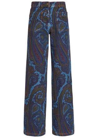 Etro Paisley-print Wide-leg Jeans - Denim - 30 (W30 / UK12 / M)
