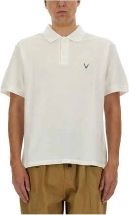 South2 West8 Polo S/S - Cotone Piqu&eacute; - - Tops - Uomo - Bianco - M
