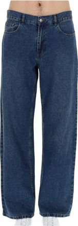 Palm Angels Blue Loose Mid Rise Jeans