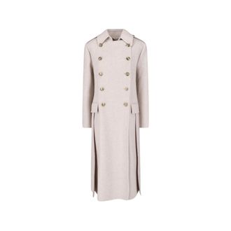 Ermanno Scervino Double-Breasted Coat - Dames - Mantels - Beige - Maat: S
