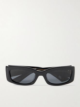 Oliver Peoples + Khaite Occhiali Da Sole In Acetato Con Montatura Rettangolare 1989c - Nero