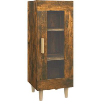 vidaXL Vidaxl - Aparador Madera De Ingenier&iacute;a Roble Ahumado 34,5x34x90 Cm