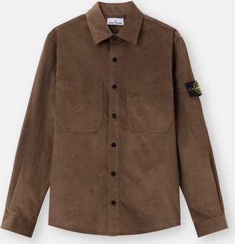 Stone Island Cotton Overshirt In Cotton
