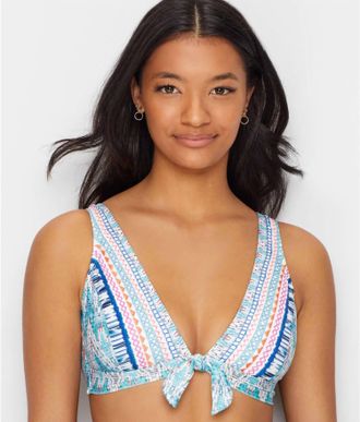 La Blanca Milano Tie-Front Ots Bra In Multi