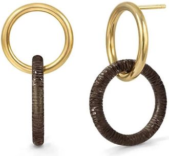 Gold & Honey Womens Double Drop Lucite Earrings In Blackberry