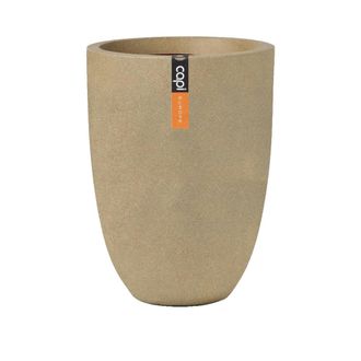 Capi Europe Maceta Elegante Baja Smooth Nl - Pl&aacute;stico - Beige - 34 X 46 Cm - Capi Europe