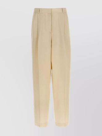 Toteme viscose trousers with belt loops and pleats