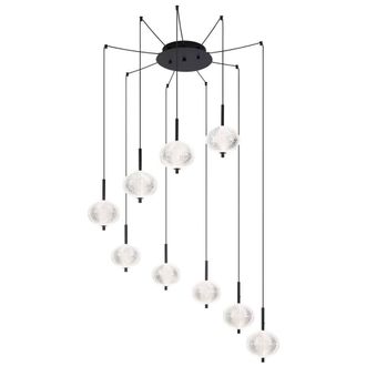 Netlighting Aida Cluster Pendant Ceiling Light Matt Black 9x LED 30004500K