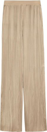 Joseph Amber Pleated Wide-leg Satin Trousers - Beige - 44 (UK16 / XL)