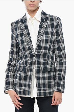 Woolrich Checked Cotton Seersucker Blazer size L