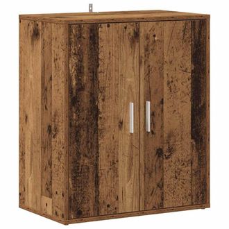 Berkfield Home Shoe Cabinet Old Wood 60x35x70 cm Engineered Wood in Brown | Size: 60 x 35 x 70 cm