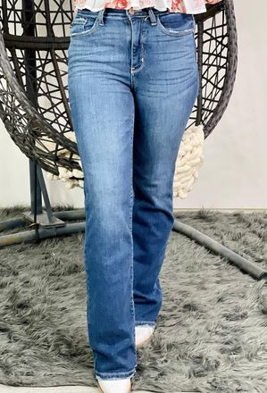 Judy Blue Womens High Rise Bootcut Jeans In Dark Blue