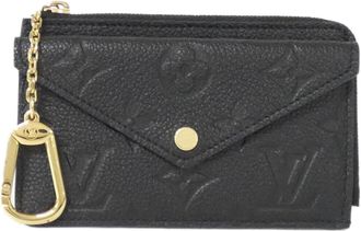 Louis Vuitton Black Leather Coin Purse/Coin Case (Pre-Owned)