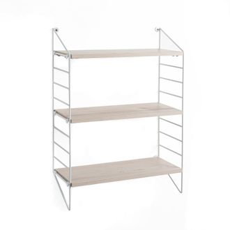 Oresteluchetta Estante de pared de metal blanco cm. Alto 56 x largo 40 x fondo 16