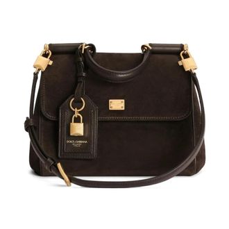 Dolce & Gabbana My Sicily Top Handle Bag - Dames - Handtassen - Zwart - ONE Size - Katoen - Tassen