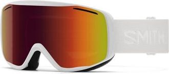 Smith Rally Cylindrical Carbonic-X Small Frame Snow Goggles in White /Red Sol-X Mirror at Nordstrom