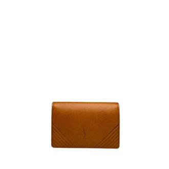 Saint Laurent Vintage Wallets, unisex, Brown, ONE SIZE, Pre-owned Vintage Wallet