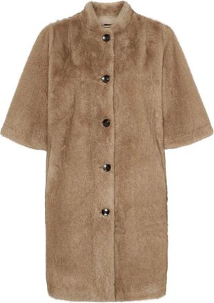 Notyz Notyz - Jassen van imitatiebont & shearling - Dames - Jassen - Beige - Maat: M Leer