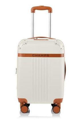 Champs Luggage Vintage Carry-On Hardside Spinner in Ivory at Nordstrom Rack