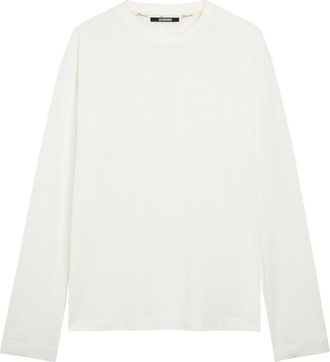 Jacquemus Le Tshirt Rond Carre Logo-embroidered Woven T-shirt - White - XL