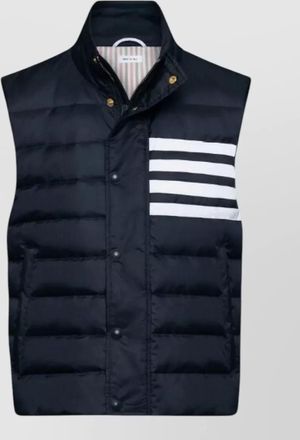 Thom Browne downfill 4 bar vest shiny ripstop