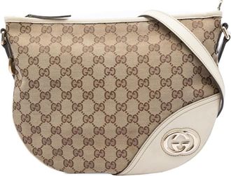 Gucci Pre-owned Gucci Medium GG Canvas New Britt Half Moon Crossbody Ladies AD55B4L6S59K47YK
