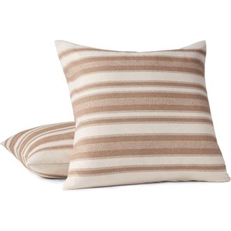 Coyuchi Serrano Organic Cotton Throw Pillow Cover in Chestnut at Nordstrom