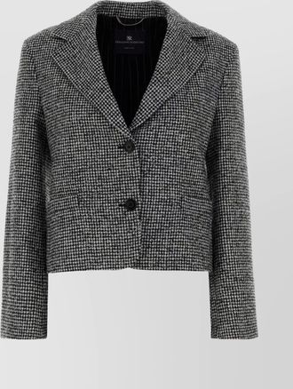 Ermanno Scervino houndstooth pattern wool blend blazer