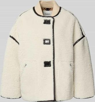 BA&SH Jacke mit überschnittenen Schultern Modell MAURY in Ecru Melange, Größe XS