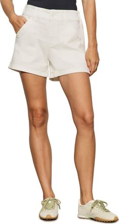 Sanctuary Wander On Denim Shorts in Chalk White at Nordstrom, Size 25