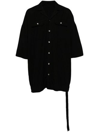 Rick Owens Camicia con collo ampio - Nero