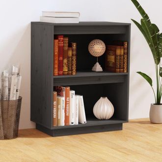 vidaXL Console Cabinet Grey 60x34x75 cm Solid Wood Pine Vidaxl