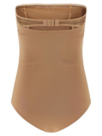 Courr&egrave;ges Womens Beige Viscose Bodysuit Clothing